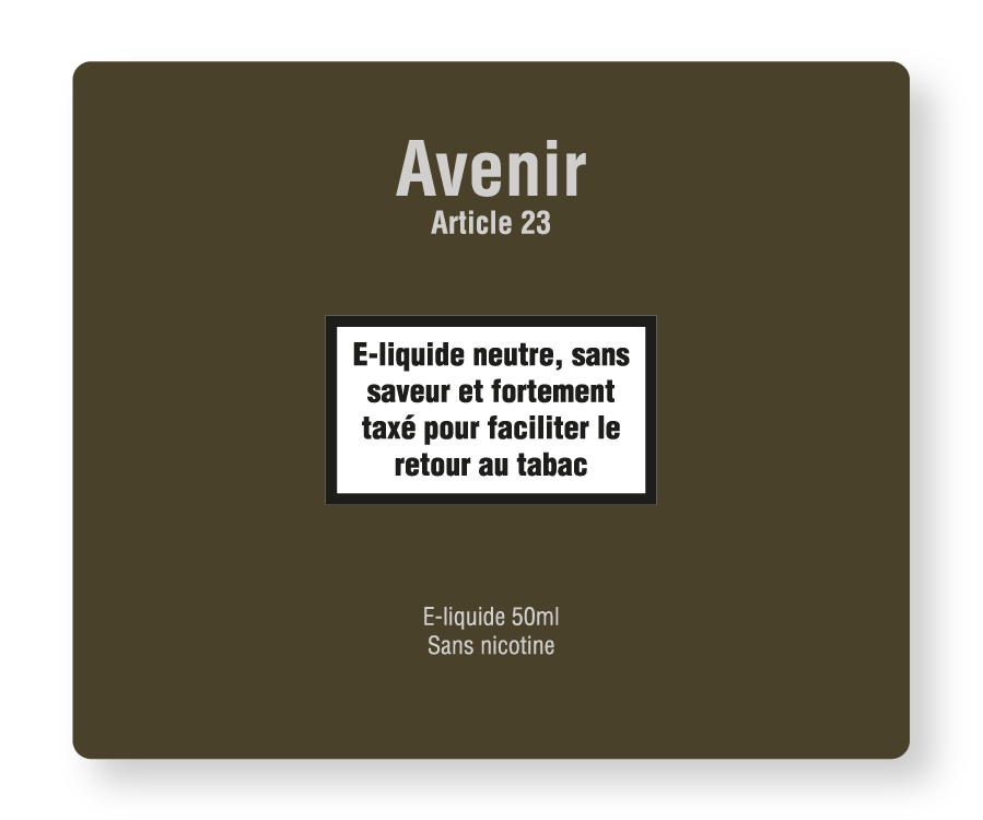 PLV Avenir - Etiquette 50ml