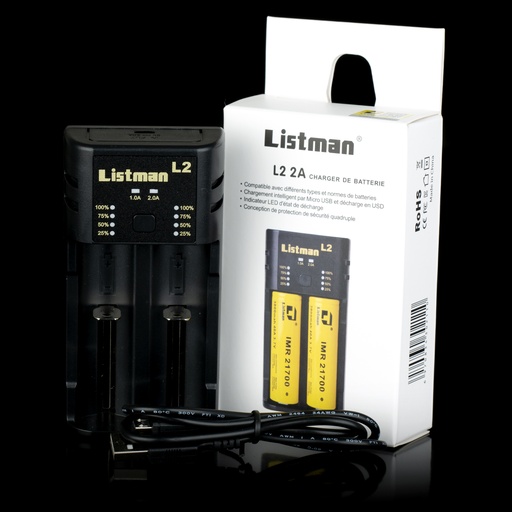 [LSTCHGL2] Chargeur d'accus Listman L2, 2A