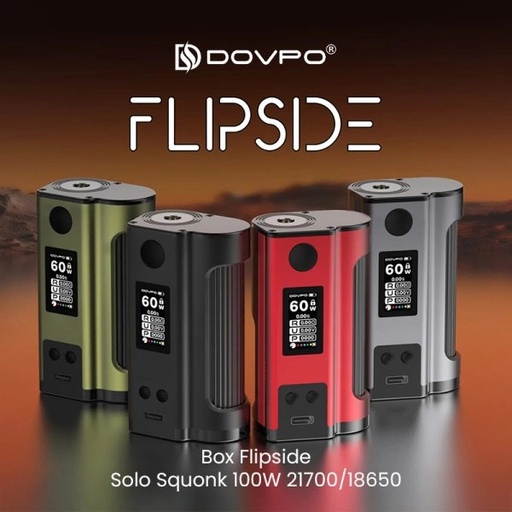 Box Flipside Solo 100W 21700/18650 + Bouteille Squonk | Dovpo
